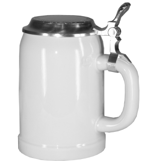 Bierkrug 0,5 L mit Flachdeckel