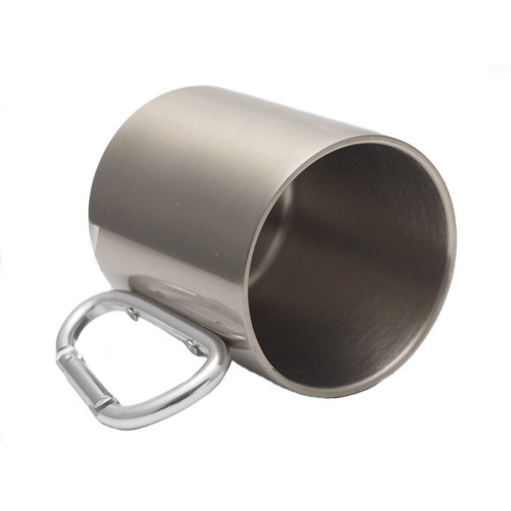 Edelstahltasse mit Karabiner