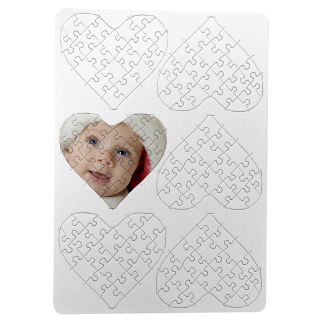 Herz-Puzzle 21 Teile 80mm x 105mm
