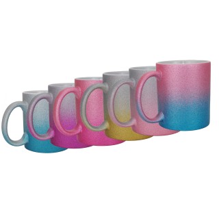 11oz Glitzertasse mit Farbverlauf